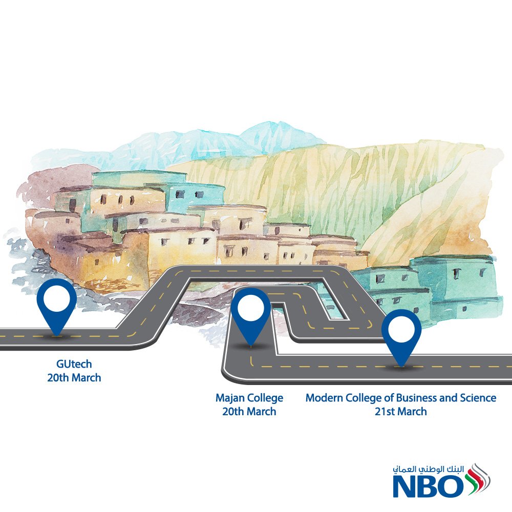 NBOBank's tweet image. Today NBO&apos;s #hacksquad are searching for innovators at @GUtech_Oman and @Majan_College for the first national #hackathon event.