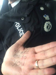 PoliceScotland's tweet photo. Here's #PolScotChief Phil Gormley showing his support for #CSEDay2017 on Sat #StopCSE https://t.co/NVhBtabzUa 1/2 https://t.co/wrliSa96MR