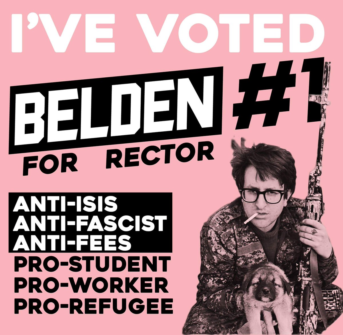 Belden4Rector's tweet image. Today's the day, Vote Brace Belden #1 here: frontdoor.spa.gla.ac.uk/vote/login.m
Share this! Remind your friends! #Belden4Rector