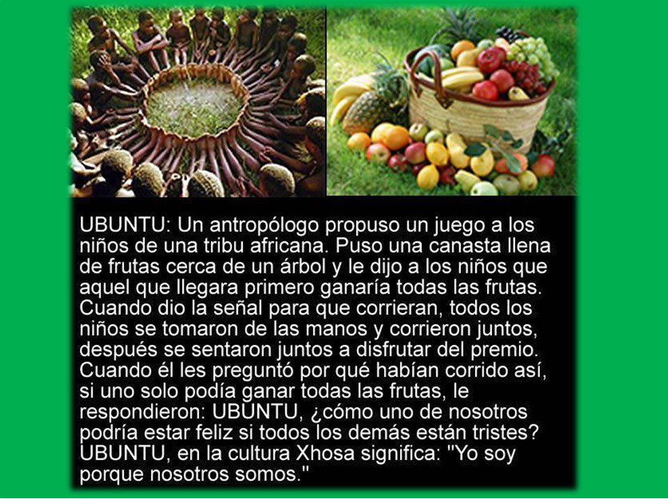 Generemos una epidemia de #ubuntu en el #planeta. Feliz semana conectados con #optimismo y #solidaridad