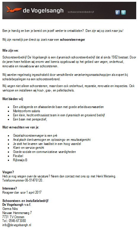 Ben jij een handige jonge man en wil je verder leren? Dan zijn we opzoek naar jou !  #vacature #schoorsteenveger #handigejongen