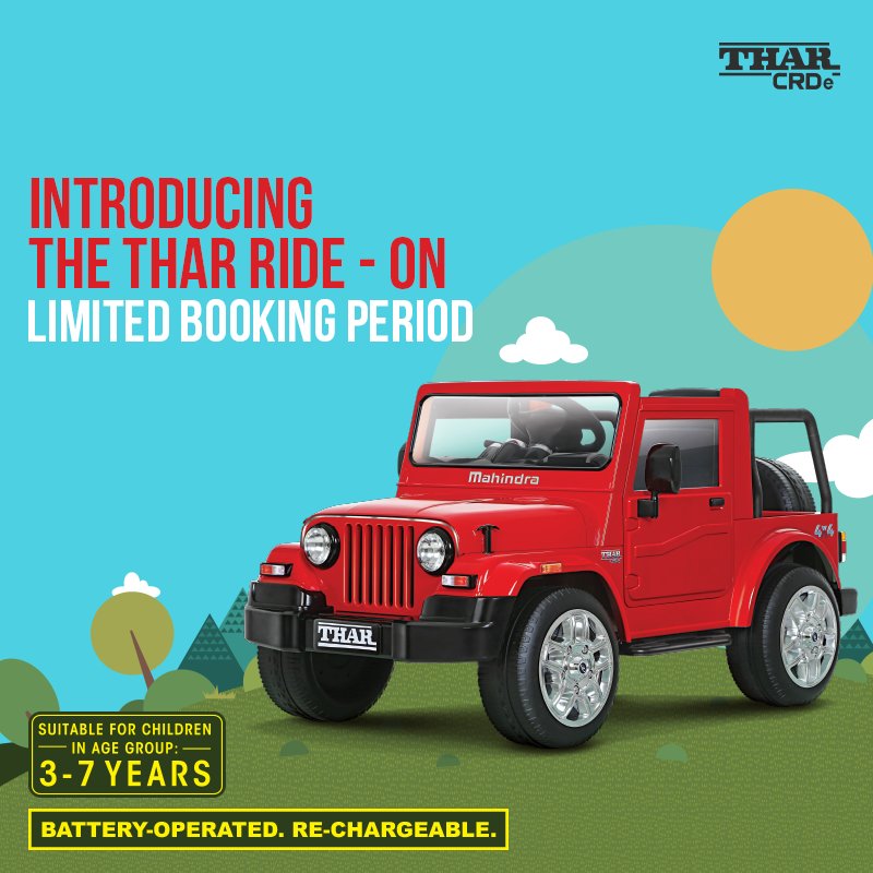 mahindra thar ride on