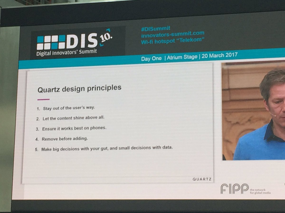 #DISummit Jay Lauf Publisher Quartz: more gut feeling, and less data driven decisions