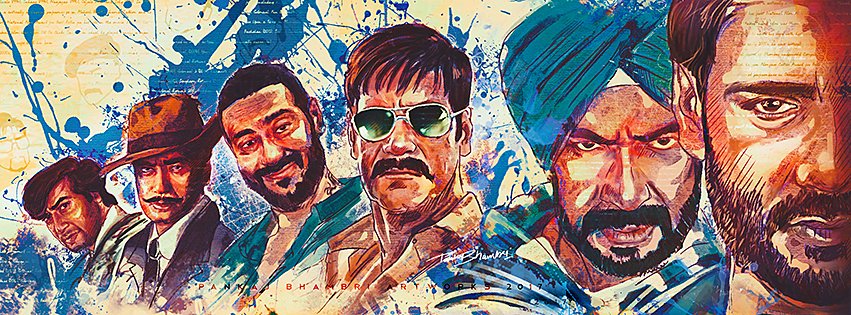 pankajbhambri's tweet photo. Hi guys, I’m stoked to share my first illustration of 2017! This is my tribute to Padma Shri and National Award Winning Actor @AjayDevgn. https://t.co/1UMOWwL4To