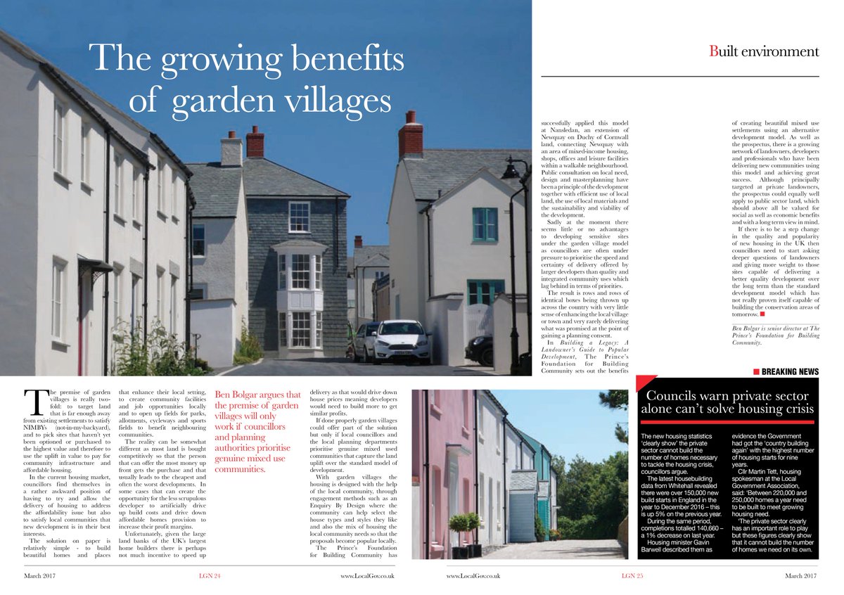 For #GardenCities to work, read 'Building a Legacy': Use uplift in value create beautiful, mixed use communities &amp; affordable housing.