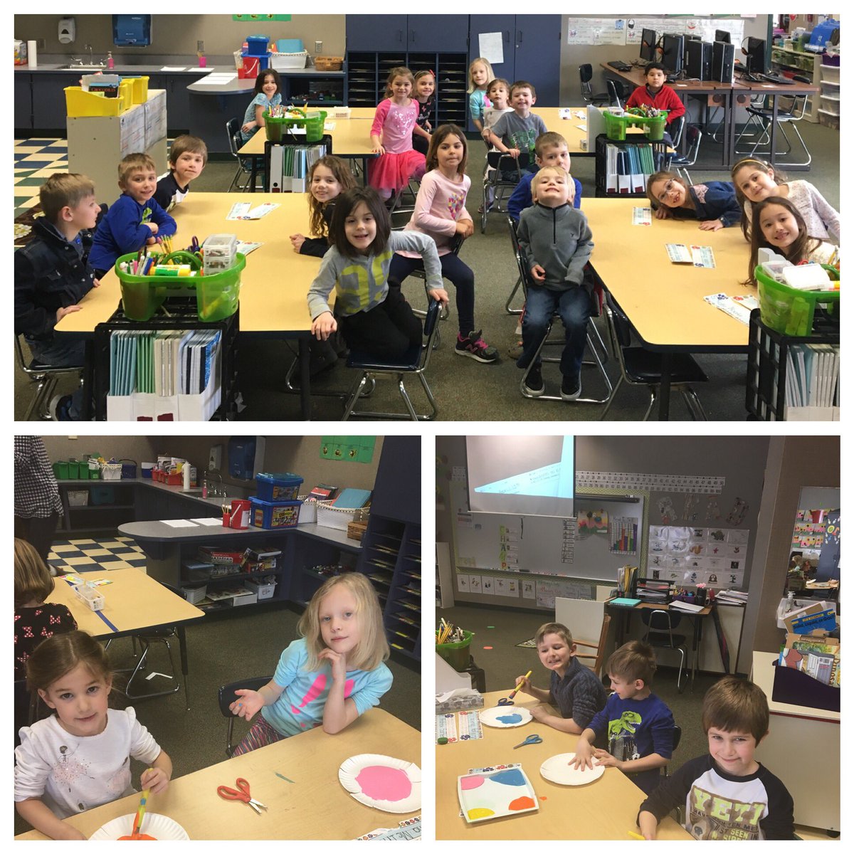 MrsWhitesStars's tweet photo. Kindergarten Sunshine Committee busy painting flowers for the front lobby. @ForestDaleElem @myccs #leadershipclubs https://t.co/YIoQO5peNO