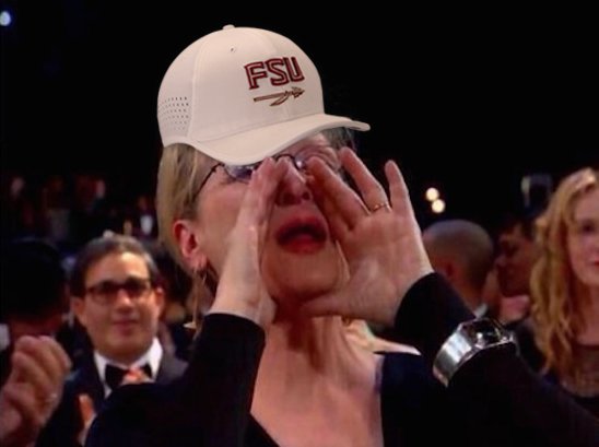 Seminoles's tweet image. FSU fan: F-L-O-R-I-D-A S-T-A-T-E

us: FLORIDA STATE FLORIDA STATE FLORIDA STATE WOO