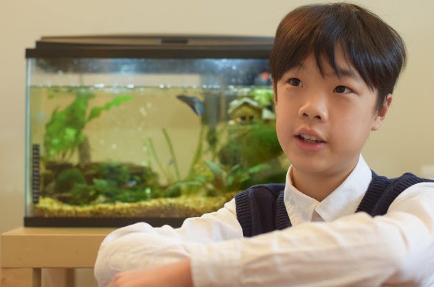 TEDx's tweet image. 5th grader Tienlan Sun gives a heartwarming talk on building fishtanks for preschools &amp;amp; the elderly: t.ted.com/vHAqXVV @TEDxKidsBC