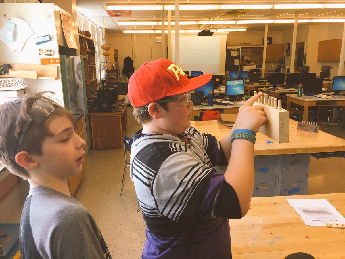 knavtech's tweet photo. 6th grade #technology working on fundamental #woodworking #skills @MapleHill_MS #puzzle #problemsolving https://t.co/Dafod9FjcZ