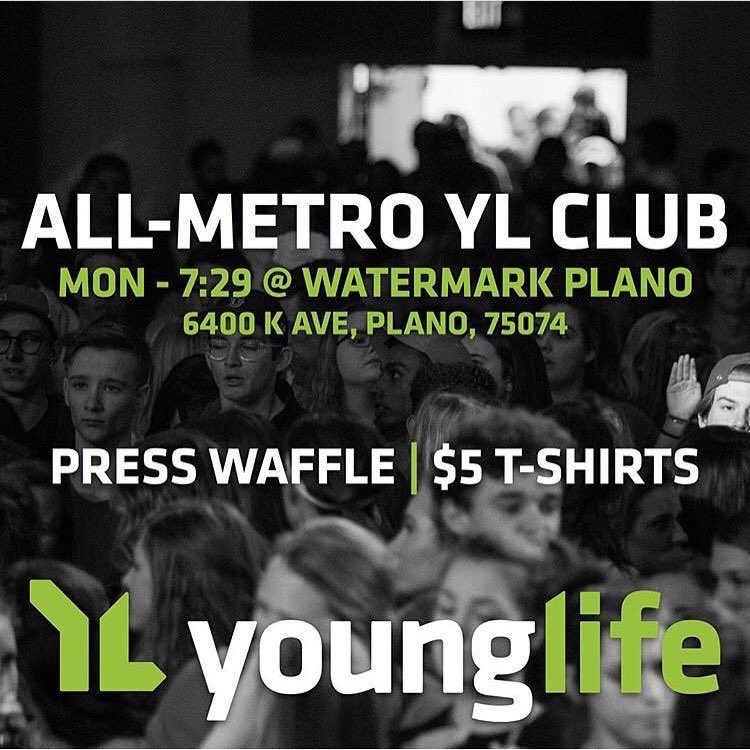 EastFriscoYL's tweet photo. TONIGHT. Meet us a Providence Church at 6PM if you need a ride. Adult volunteers will be on hand to drive you if necessary! https://t.co/rw6QkQVtny