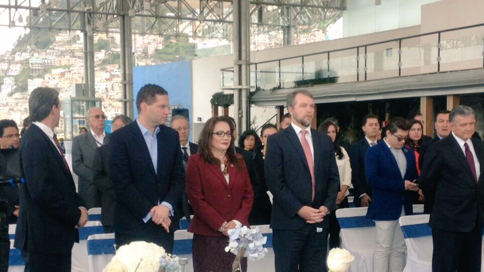 IvoneEsQuito's tweet photo. Es un orgullo asistir a la entrega del reconocimiento #AquaRating a  @aguadequito la primera en el mundo otorgado por el @el_BID https://t.co/qDh2L12fuH