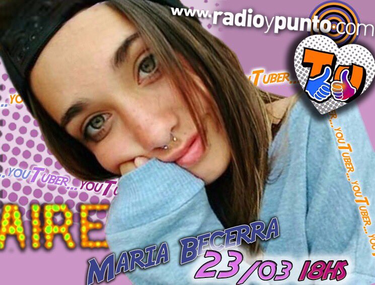 Tulikeok's tweet photo. Jueves 23/3 18hs @MariaBecerra22 Participá en #MariaBecerraEnTuLike para preguntas y saludos. Escuchala por https://t.co/4YNbHqFvUX 🤗💖 https://t.co/mobKdrA1mb