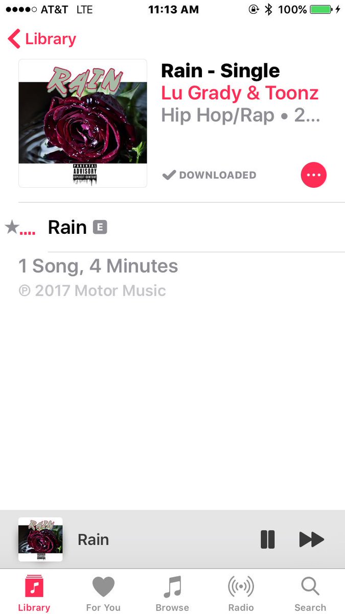 MotorGang's tweet photo. 1st single in a minute n it got a start, Motor thanks yall #Rain #AppleMusic #LuGrady #Toonz https://t.co/afIJO6eqEf
