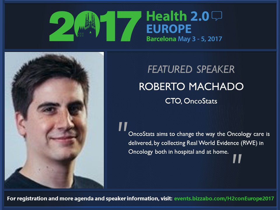 We're proud to announce that <a href="/rmdgb/">Rosa</a> will be presenting <a href="/oncostats/">OncoStats</a> on <a href="/Health2eu/">Retired - Health 2.0 Europe</a> Europe 2017 from May 3-7! More info: events.bizzabo.com/H2conEurope2017