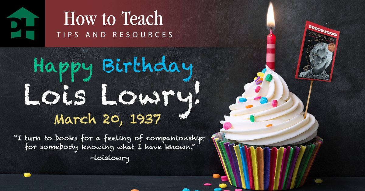 Happy birthday to Lois Lowry!  
