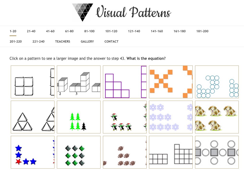 Gr8 sites w/ mini lessons 4 S reasoning &amp; concept building 4 #math &amp; #GrowthMindset fractiontalks.com/2016/05/square… &amp; visualpatterns.org #fsusd