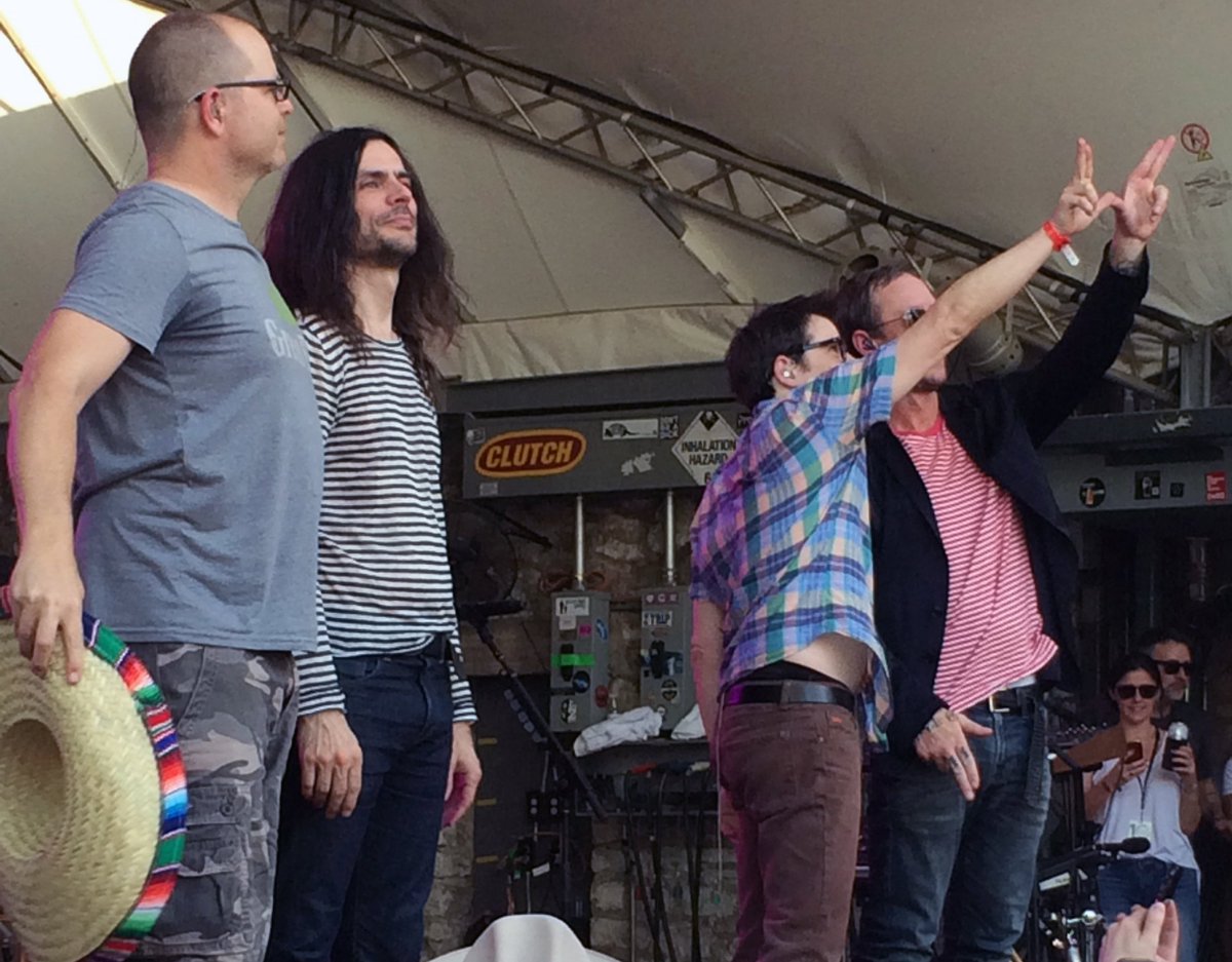 rexengineer's tweet image. Warm Saturday afternoon at Stubb's for @weezer #InsideOutbound