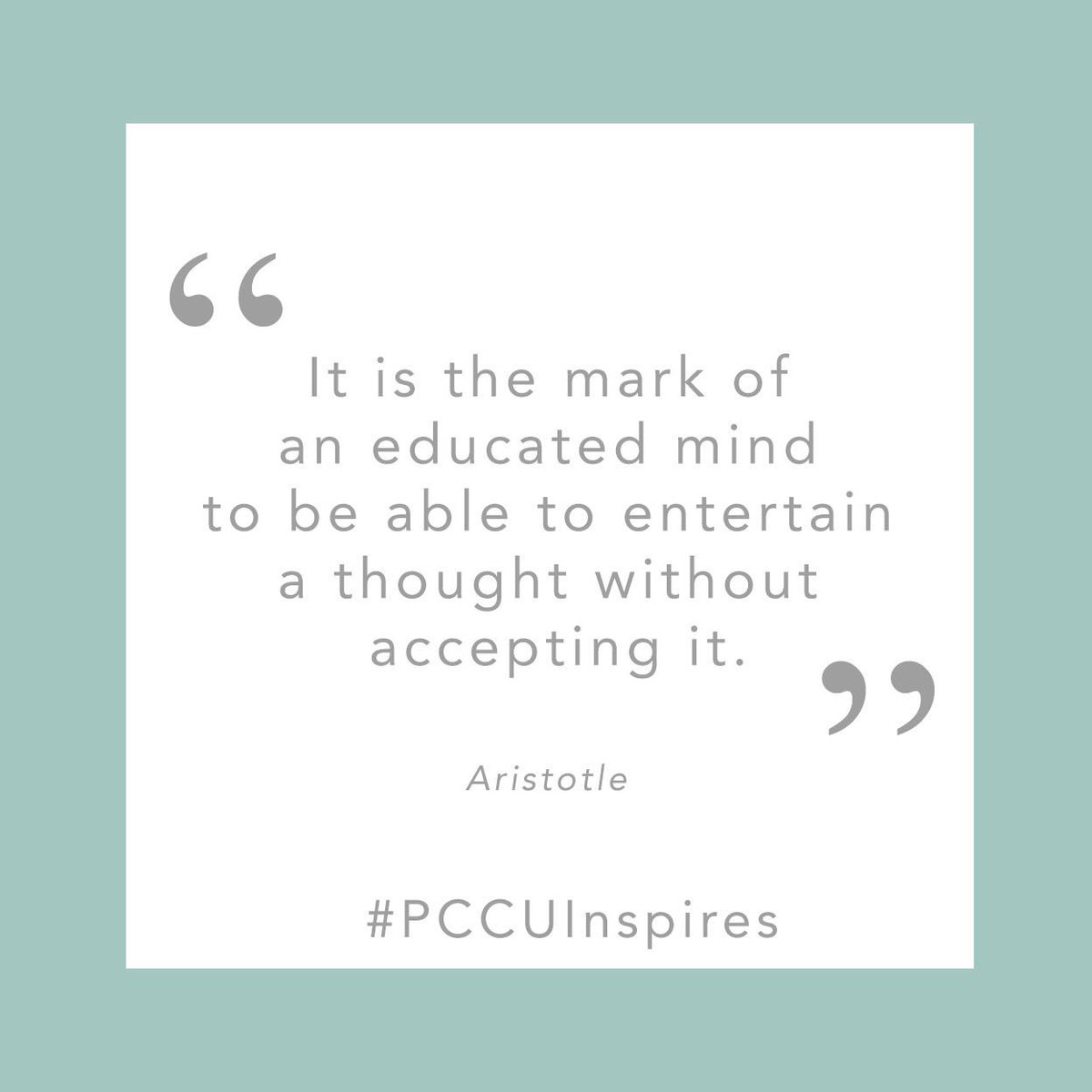 The beauty of becoming an educated, open-minded person, is to realize that there's more than one way of seeing the world. #PCCUinspires