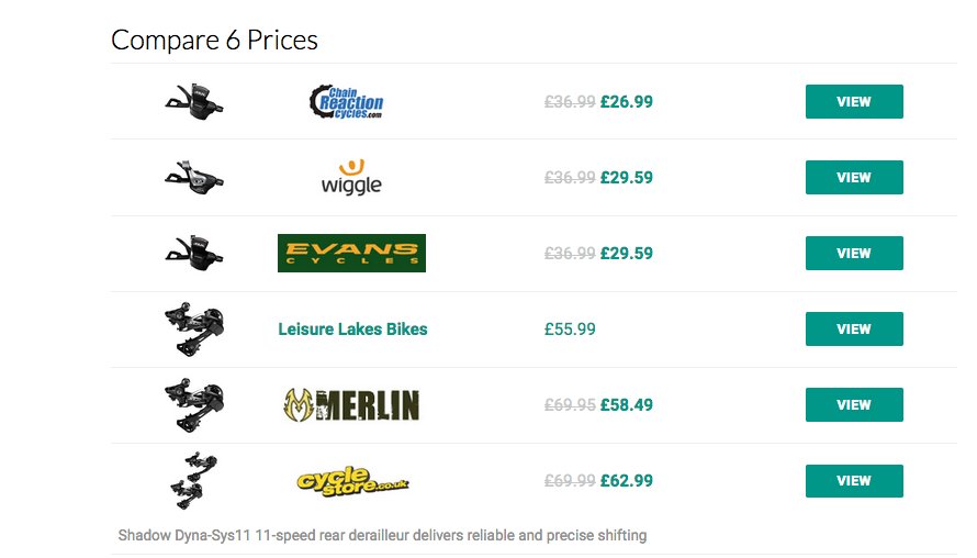 BikeDealsUK's tweet photo. NOW WITH PRICE COMPARISON

https://t.co/ZdTi3jZifx https://t.co/thYTdtKzrB