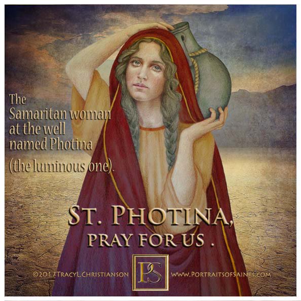 SaintPortraits's tweet photo. Happy #Feastday #StPhotina, the Samaritan woman @#Jacobswell who received the "living water" from #Jesus John 4:5-42 https://t.co/8ralp8R9mj https://t.co/GQPnhQzlFW