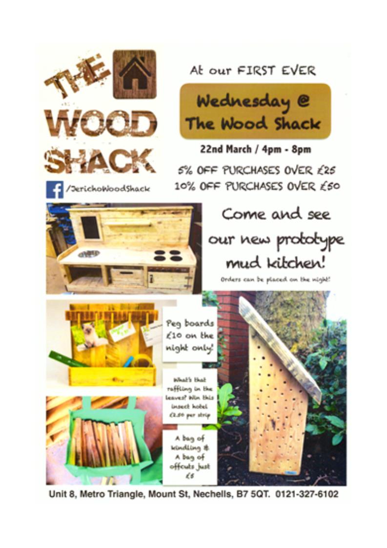 Jericho Wood Shack (@w00dshack) on Twitter photo Come along this Wednesday to our First EVER late night opening! refreshment's available & bargains galore  #Wednesdayatthewoodshack Come along this Wednesday to our First EVER late night opening! refreshment's available & bargains galore  #Wednesdayatthewoodshack