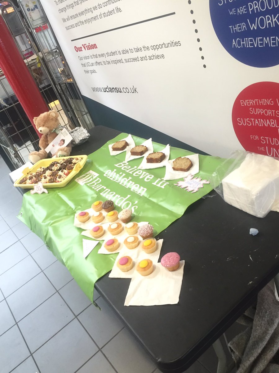 DiscoverPreston's tweet photo. Don't forget we're having a cake sale today in UCLan SU in aid of barnardos, so make sure you pop in! We're here until 2pm :) https://t.co/YXE352zgE0