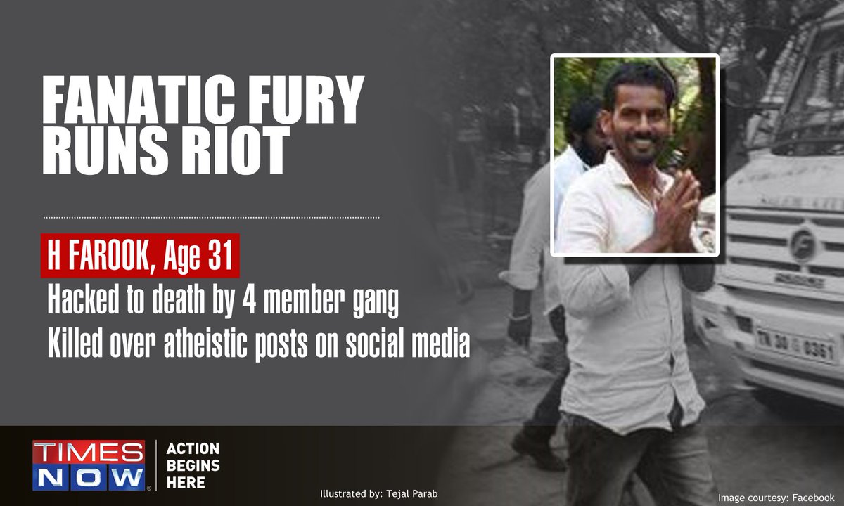 TimesNow's tweet photo. Another rationalist murdered by ‘fanatic’ brigade, this time in Coimbatore #FanaticFreeRun https://t.co/e8BUjEI70R