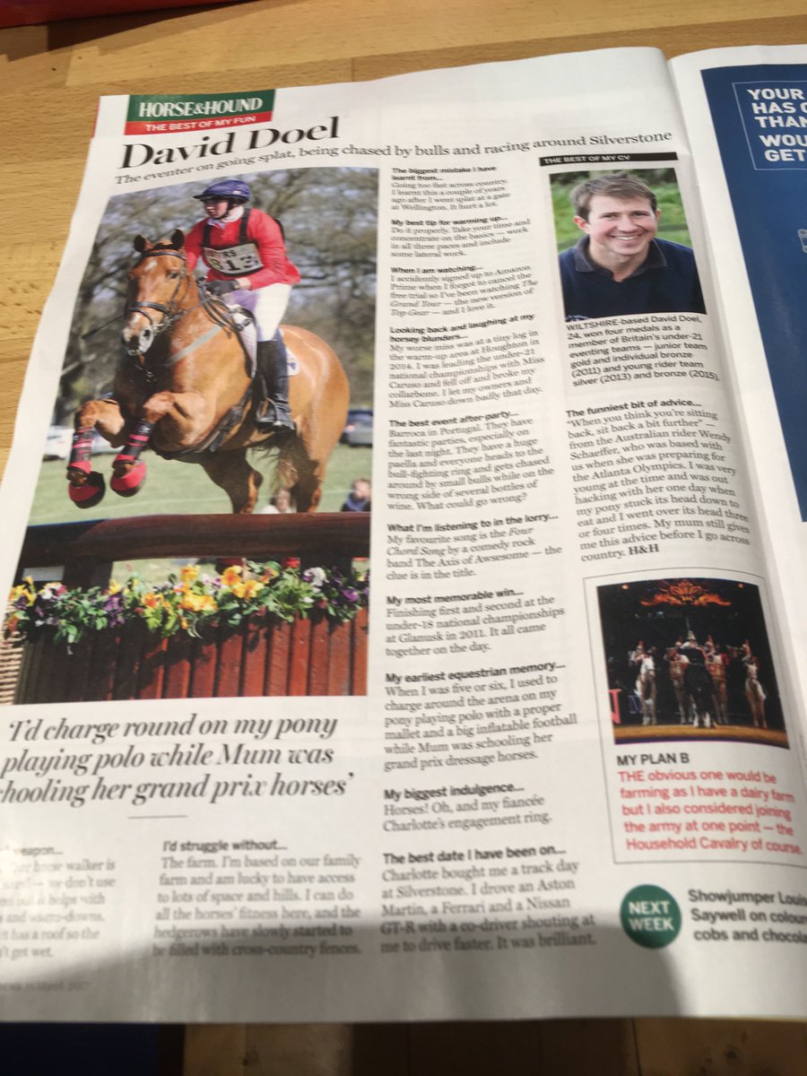 KateNegus's tweet image. Look who we spotted in @horseandhound this week? Only @Daviddoel1!