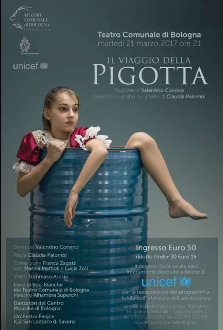 Domani <a href="/ComunaleBologna/">TCBO</a> prima assoluta "Il viaggio della Pigotta": 180 giovani in scena. Incasso a <a href="/UNICEF/">UNICEF</a> bit.ly/2mHC1oI #Bologna