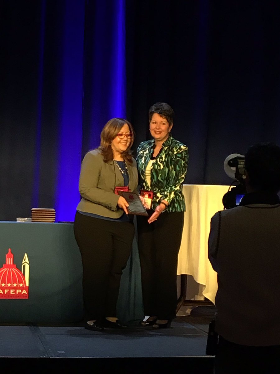 NAFEPA State Leadership Awards. Leticia Roman, FASFEPA Pres and Joy Frank, FADSS.  Thankful for your leadership!#FASFEPA