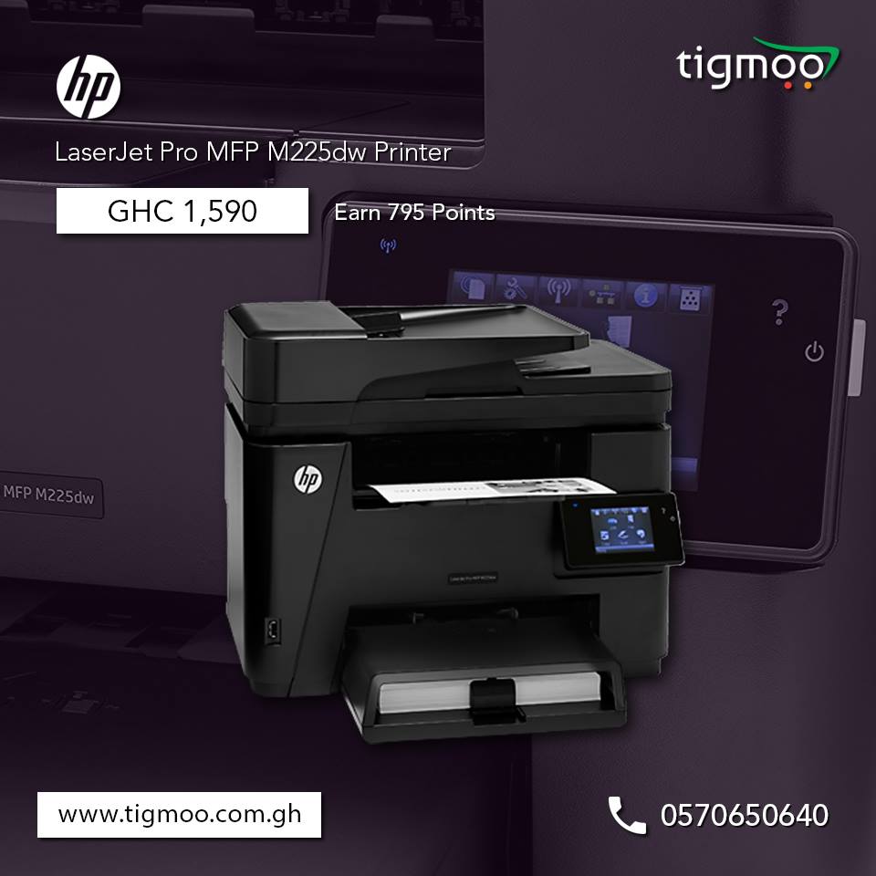 tigmooghana's tweet photo. #HPLaserJetPro MFP M225dw Printer available at the price of ZMW 1590

Order online here:
https://t.co/9zPcwlBnoQ https://t.co/6pcUL0x8BZ