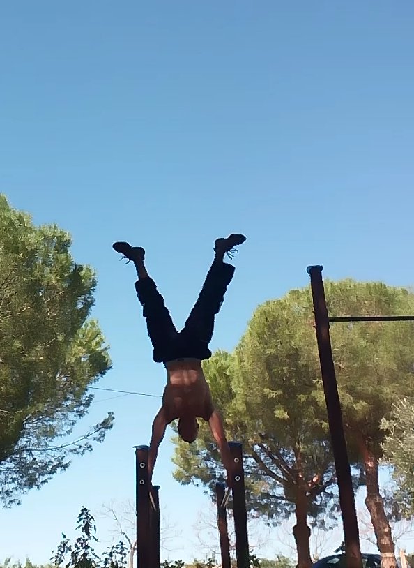 JDavid_game's tweet photo. #ProzisHappyChallenge 
Handstand on parallel bars after few sets of dips to failure https://t.co/phbh0FTFKU