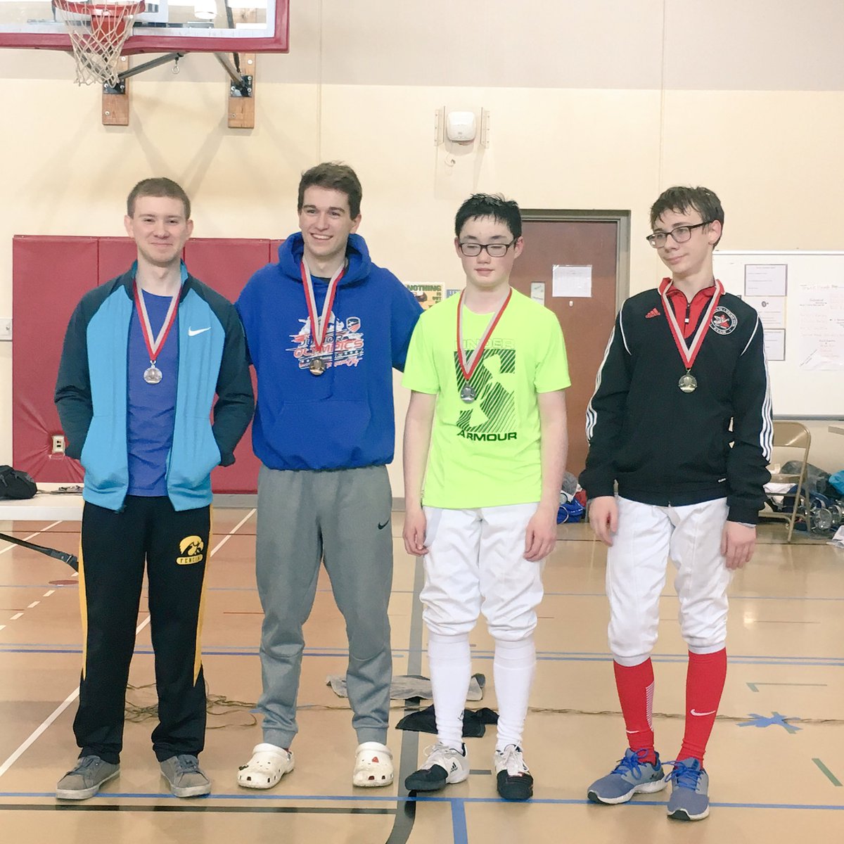 HawkeyeFencing's tweet photo. Congratulations to our president Tristan for taking bronze in the D&amp;Under event at the equinox epee in Des Moines! https://t.co/hgV4XjksXb