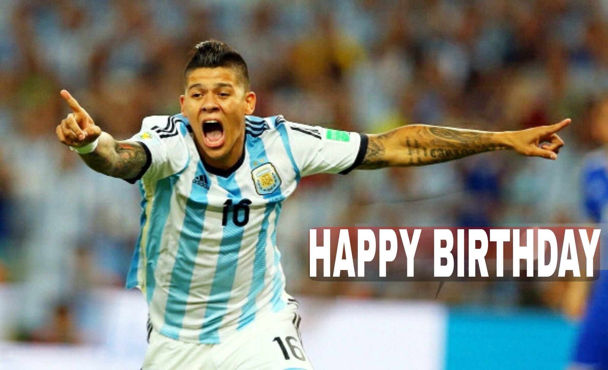 Happy birthday to  left back Marcos Rojo, He turns 27 today. 