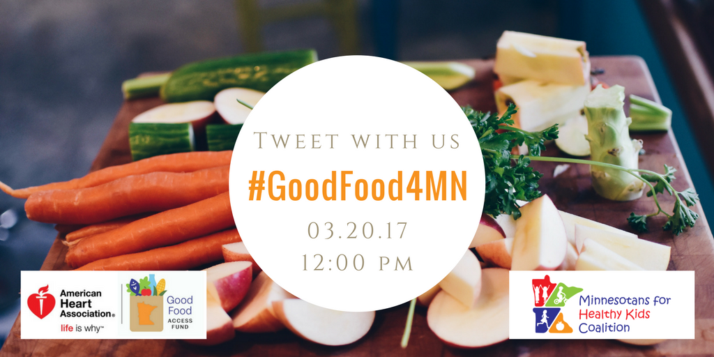 HeartAssocMN's tweet photo. YOU'RE INVITED! Join us today to talk about good food access! #GoodFood4MN #fooddeserts #Minnesota #mnleg #endhuger #healthequity https://t.co/xHln0g4Wh3