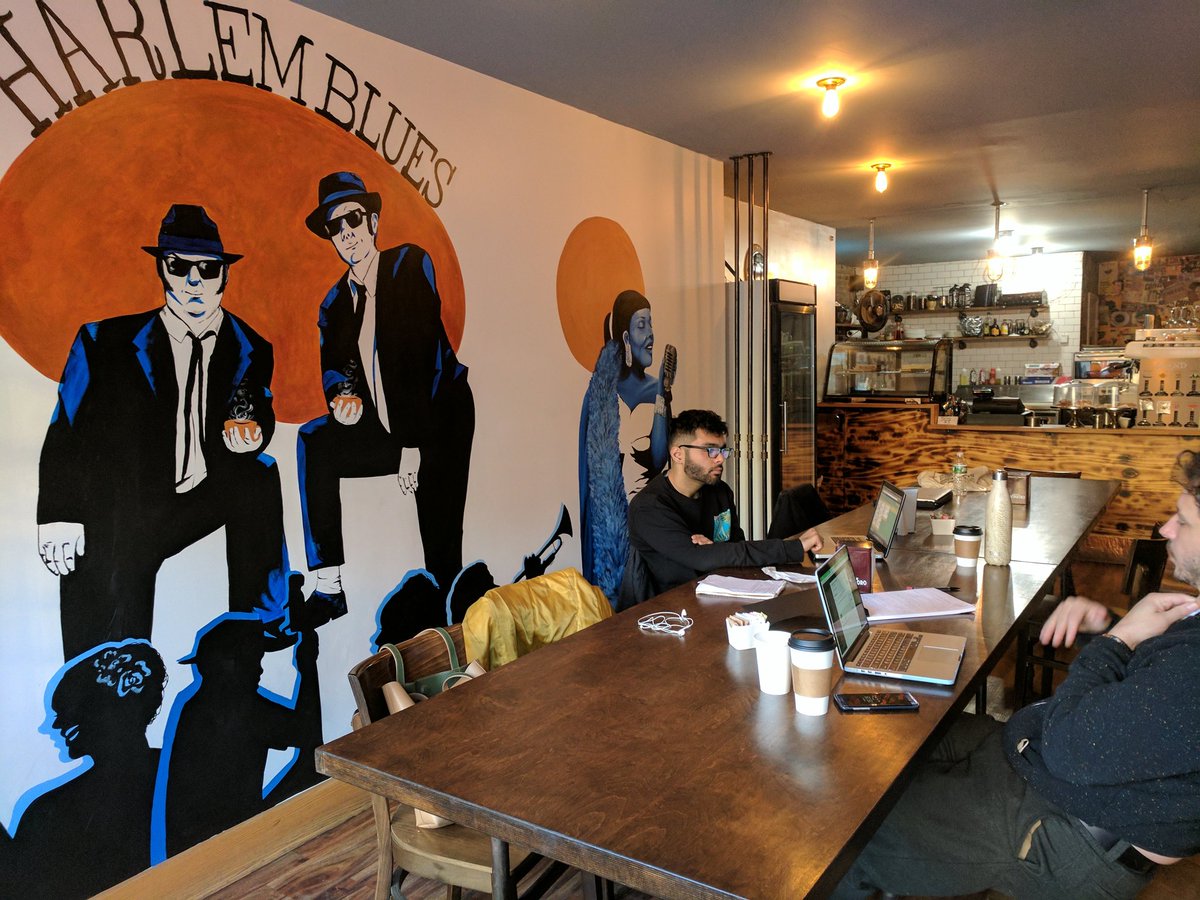 EnbodeVR's tweet photo. Our team meeting uptown for a change! So close to our MVP we can taste it! #Enbode #VR #MVP #startup https://t.co/LjQMYtrTb8
