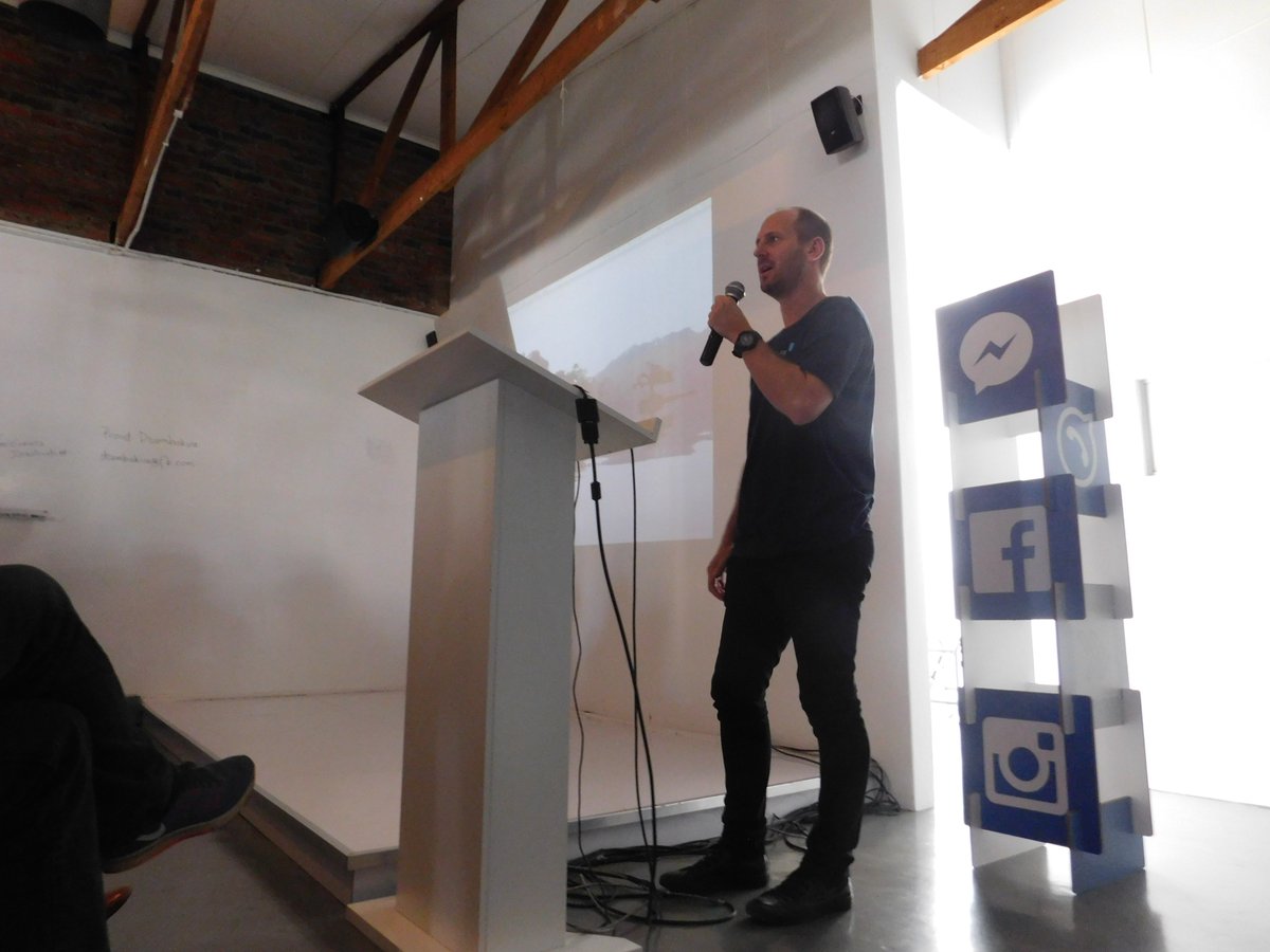 GotBotGlobal's tweet image. Up next on the stage is #Chris, who is the lead developer at #GotBot, taking us through building a #Bot. @JoziHub