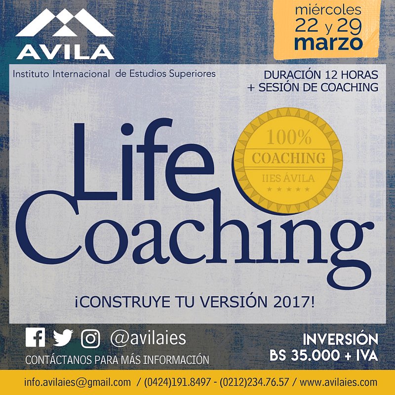 HFHealthyFoods's tweet photo. CURSO LIFECOACHING * Caracas, 22 y 29 de marzo https://t.co/oqHm8nd9Jt https://t.co/UZhAW6Rgw5