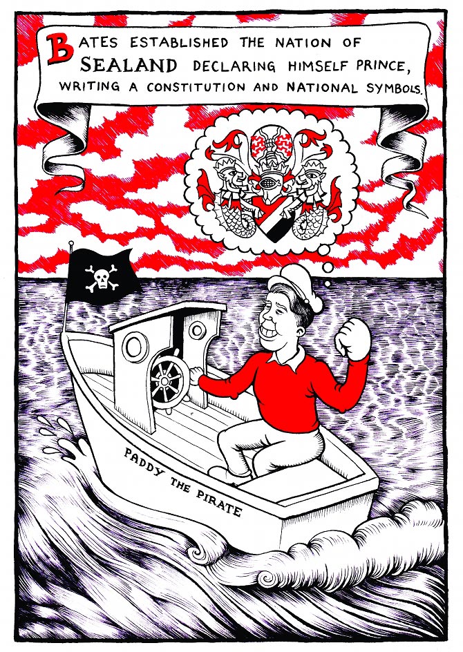 SealandGov's tweet image. Sealand comic by @matteofarinella sealandgov.org/sealand-comic-…