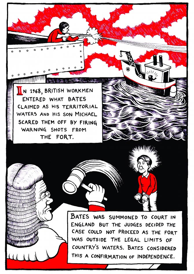 SealandGov's tweet image. Sealand comic by @matteofarinella sealandgov.org/sealand-comic-…