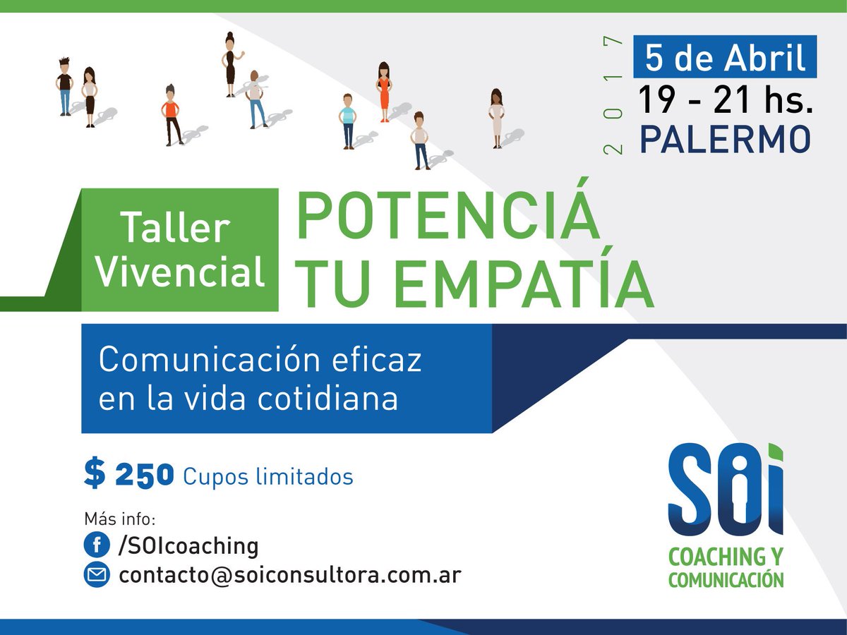 SoiCoaching's tweet photo. Arrancamos la semana compartiendo este taller vivencial que realizaremos el 5 de abril. No te lo pierdas!! #BuenLunes https://t.co/iTkXnr0sSW