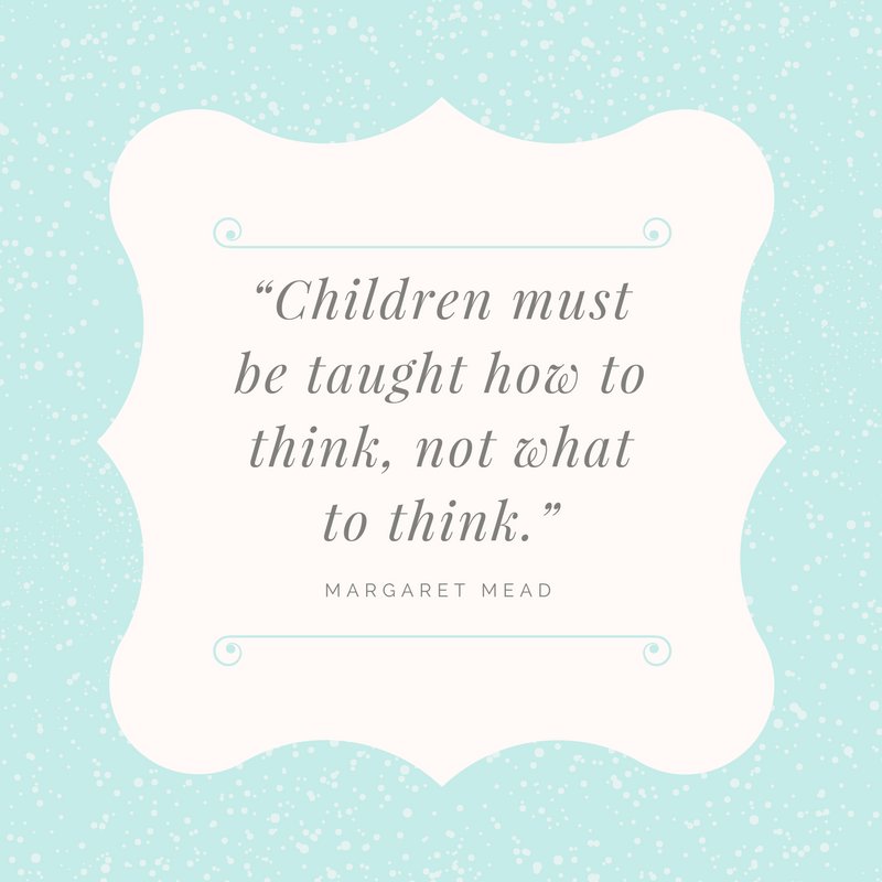 shannonmmiller's tweet photo. “Children must be taught how to think, not what to think.” -Margaret Mead #MotivationMonday #FutureReadyLibs https://t.co/AxrvDgvQyZ