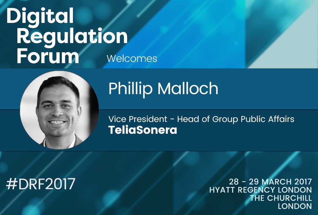 TelcoRegulation's tweet photo. Phillip Malloch, of TeliaSonera talks #5G deployment and how regulators can enable maximum benefits: https://t.co/dM6LkEU7Wq #drf2017 https://t.co/lzGkylnOK6