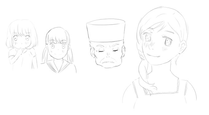 sketching the precious family + shaft did some amazing shape design for this anime
#SangatsuNoLion 