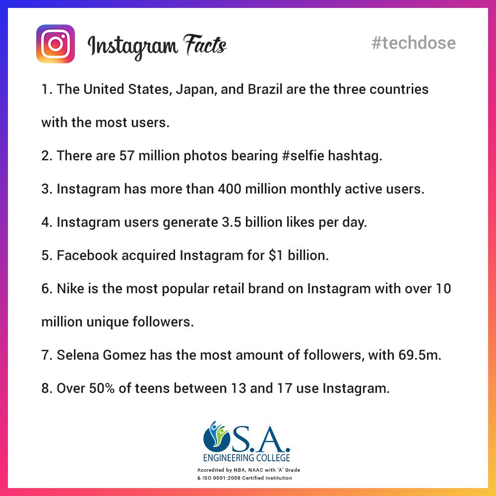 saectweets's tweet image. #techdose Feed your brain with unknown facts about Instagram.