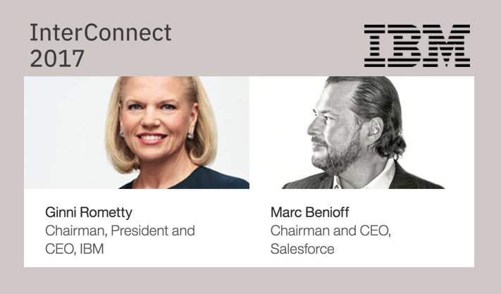 Image result for Rometty Benioff interconnect