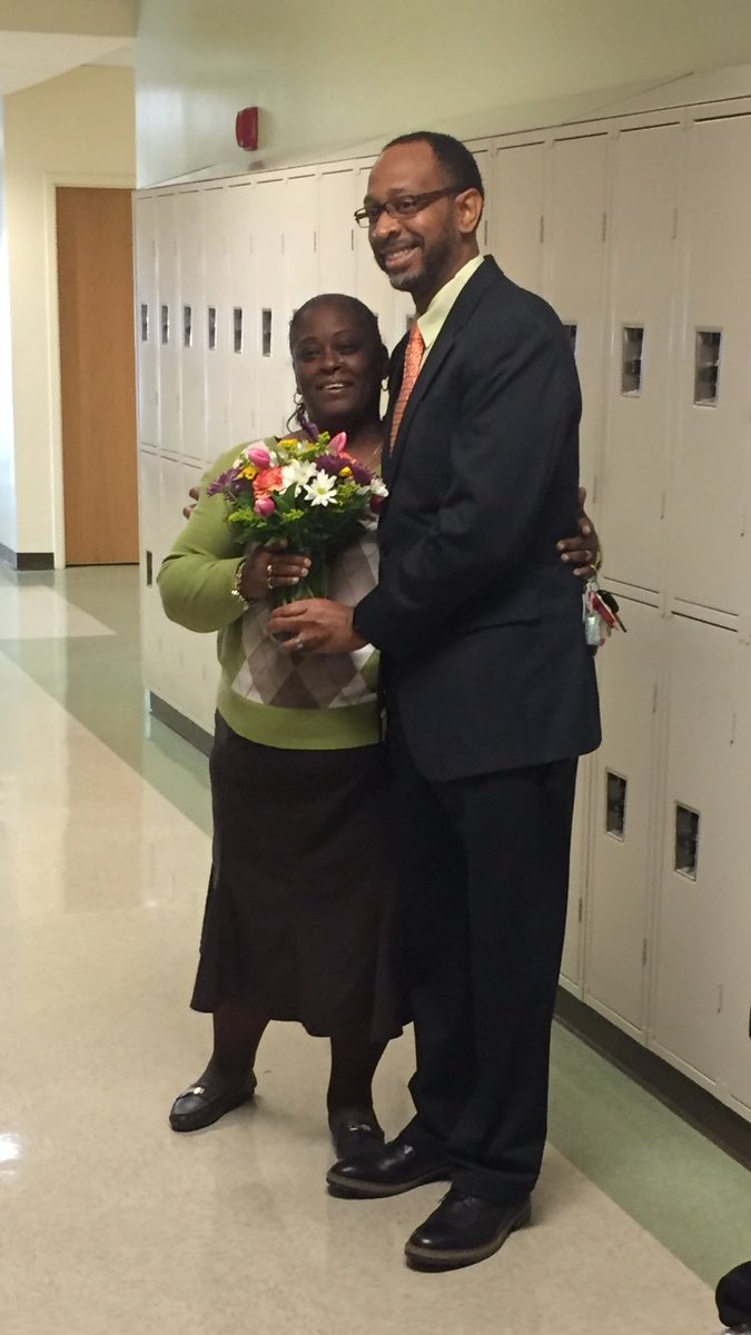 EntAcad's tweet image. A special congratulations to Mrs. Braswell for winning our Exemplary Support Staff Person of the Year! She's SO awesome!! #NNPSproud