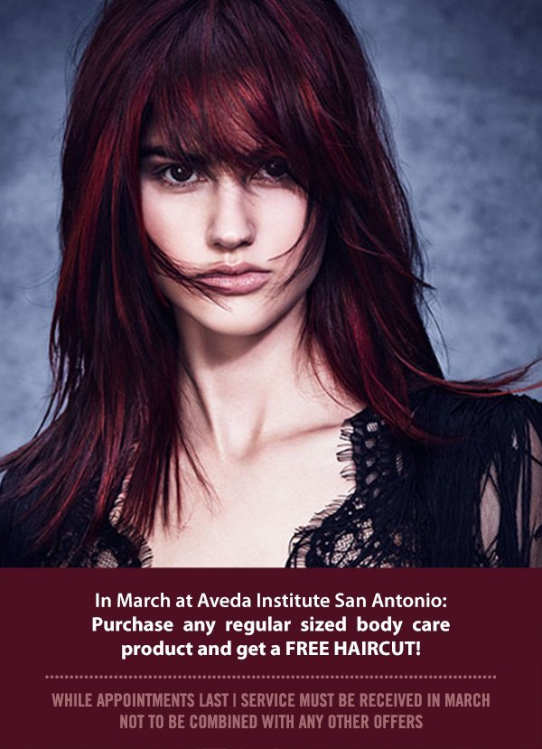 AvedaISA's tweet photo. Purchase any regular sized body care product and get a Free Haircut! https://t.co/8gH3YEGlt8