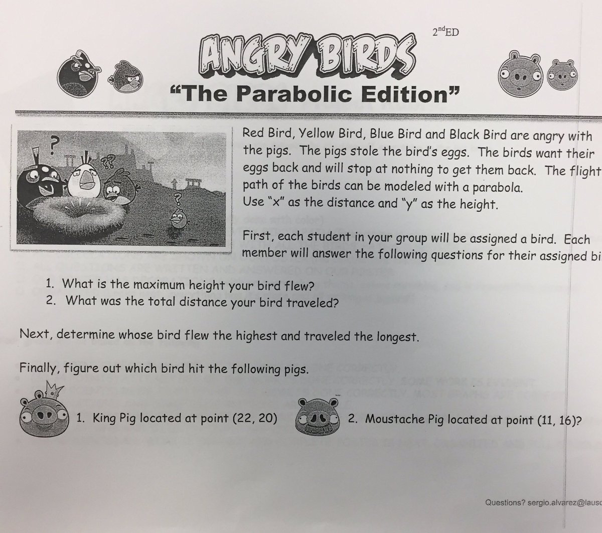 Meghan_Davis1's tweet photo. Quadratic Application in Ms. Morris' Algebra I class using Angry Birds! @Bebes92 @bharrisonehs @kamillsAP @dlong197453 @smith_msmith239 https://t.co/KntWTqf17Z