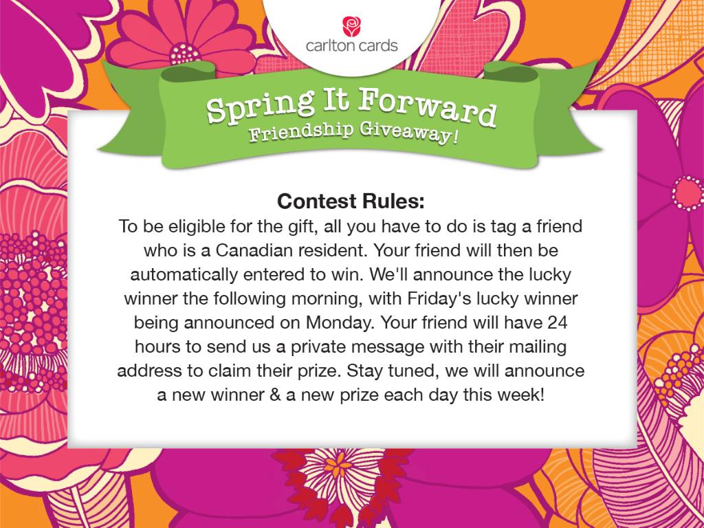 CarltonCards's tweet image. Happy #firstdayofspring! Join us for the next 5 days, as we #SpringItForward with some fun friendship-themed #giveaways! 
Stay tuned :)